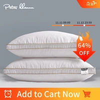 peter khanun top quality brand design white goose feather neck health care pillow 100 cotton allow the feather to breathe 007