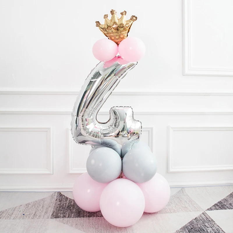 Воздушные шары из фольги в виде цифр с первого дня рождения | Дом и сад
