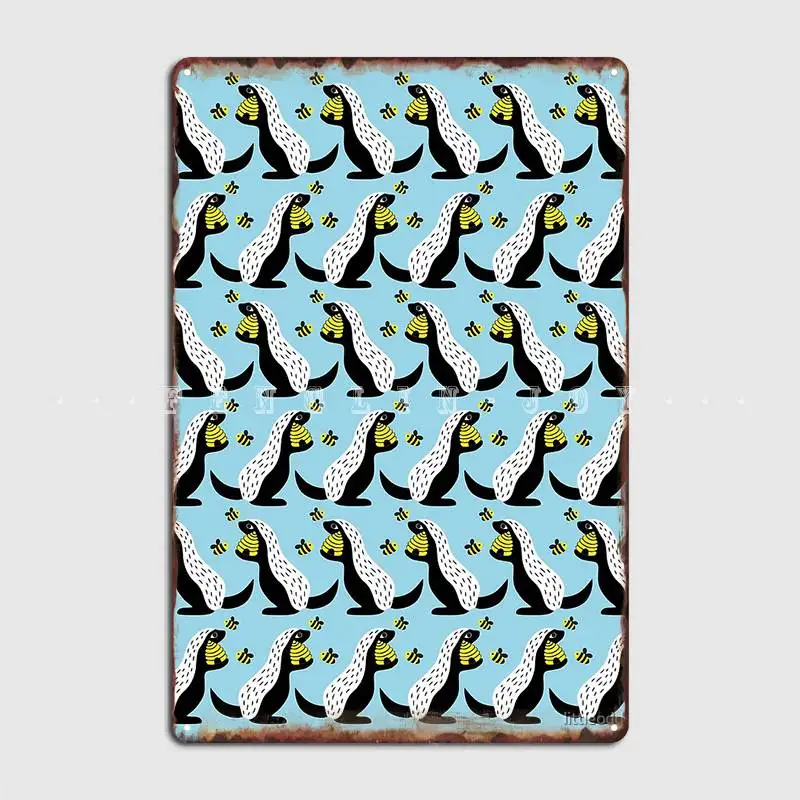 Металлическая табличка с надписью медовый Барсук любовь плакат на стену пещера