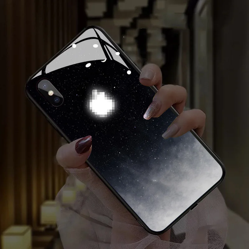 

Voice-activated phone case For Apple iPhone 12 11 Pro Max X XR XS 8 Back Cover Protect Shockproof Glass Cover For iPhone 12mini