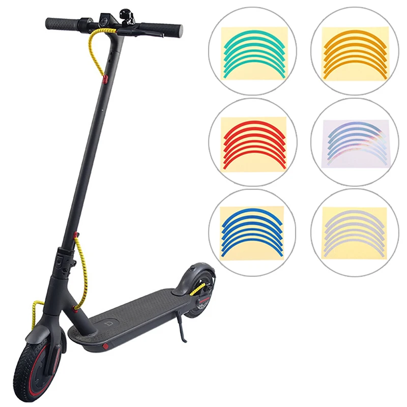 

2 шт., светоотражающие наклейки на ступицу колеса скутера Xiaomi Mijia M365 Pro