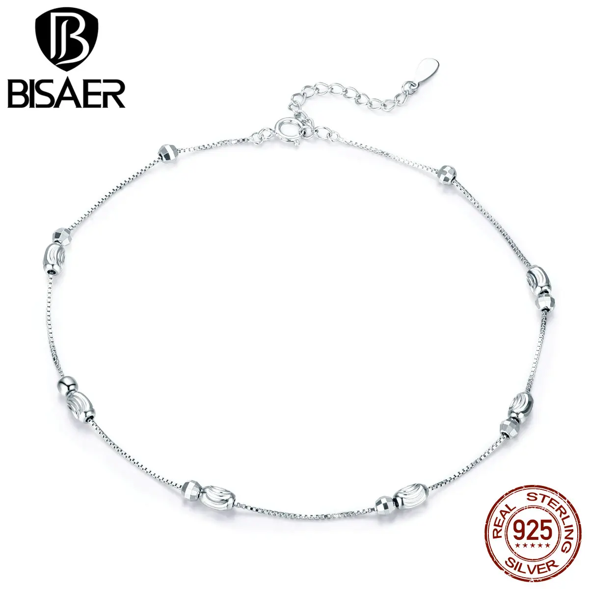 Браслеты на ногу женские ювелирные украшения из стерлингового серебра 26 см с