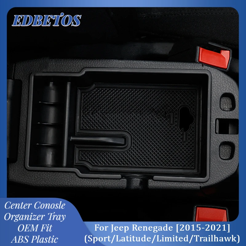 

Center Console Organizer Tray For Jeep Renegade 2015 2016 2017 2018 2019 2020 2021, Insert Armrest Box Secondary Storage Box