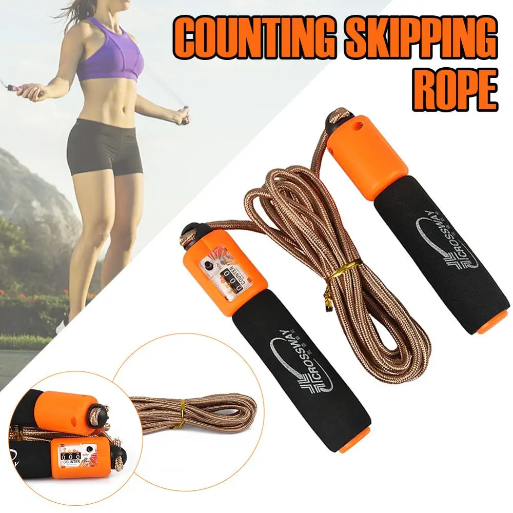 118 &quotСкакалка со счетчиком Регулируемая Скакалка без спутывания плетеная