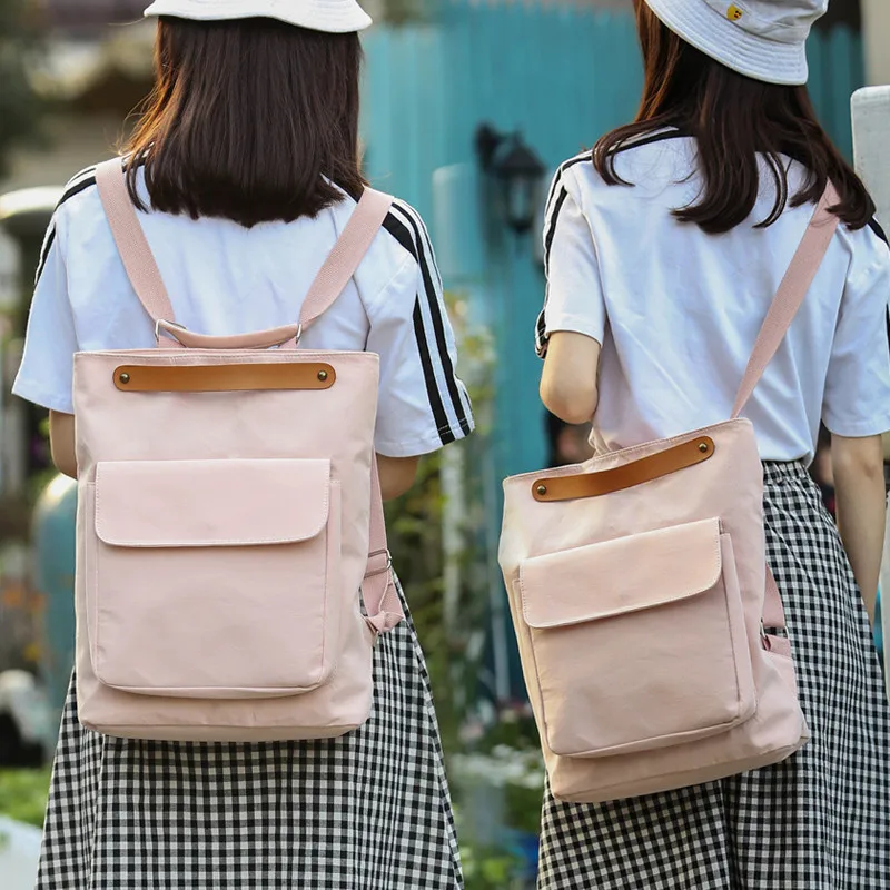 Хлопковый рюкзак MJ Женская универсальная школьная сумка большая Повседневная