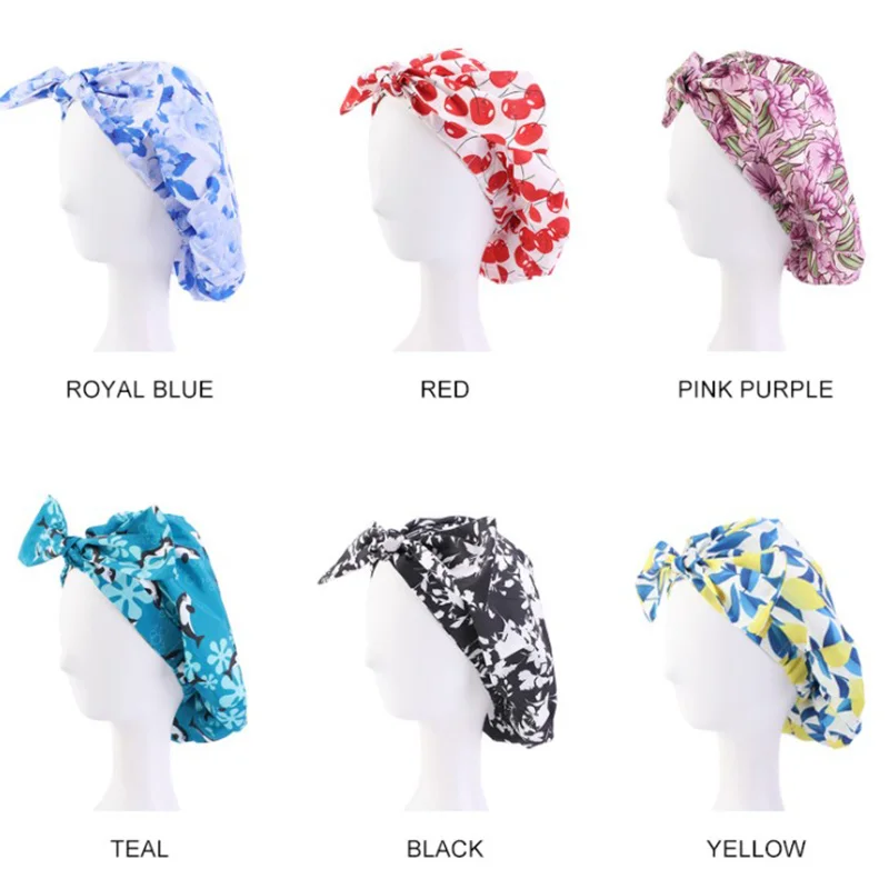 

6 видов цветов сна Кепки Для женщин эластичная чалма головной платок Уход за волосами ночное шляпа длинных волос Кепки гладкая мягкая шапка ...