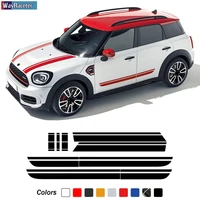 car door side stripes sticker hood engine cover bonnet band roof rear body kit decal for mini countryman f60 cooper accessories