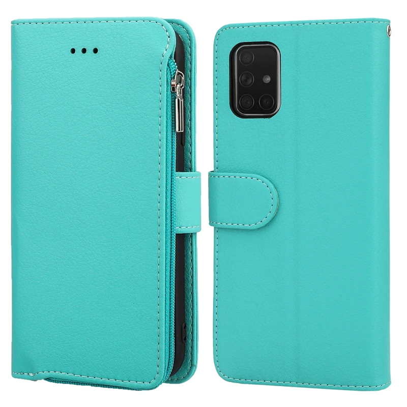 Для Samsung Galaxy A51 A71 A81 A91 A41 A21 молнии чехол бумажник с карманами для карт S20 ультра S10 S9