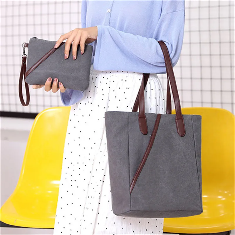 Повседневные женские холщовые сумки новинка 2019 Большая вместительная