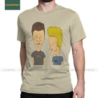 Мужская хлопковая футболка Beavis, винтажная хлопковая футболка с коротким рукавом и круглым вырезом, с изображением старого мультипликационного персонажа, комедии, комедии, комиксов, панк