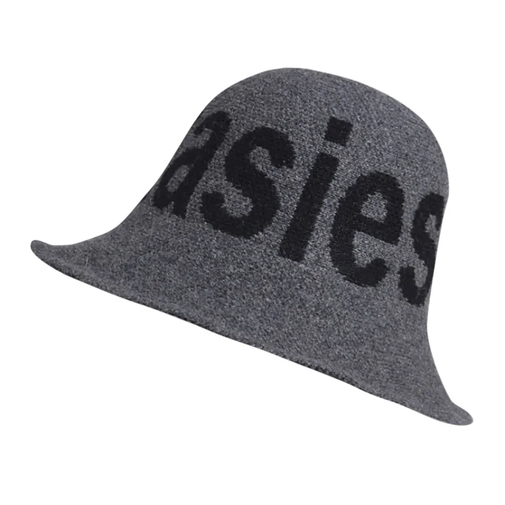 Теплая шерстяная шляпа с буквенным принтом модная женская Повседневная вязаная