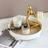 storage tray home decor organizer decorations trays candle holder wooden tray for perfume vanity coffee table food plates