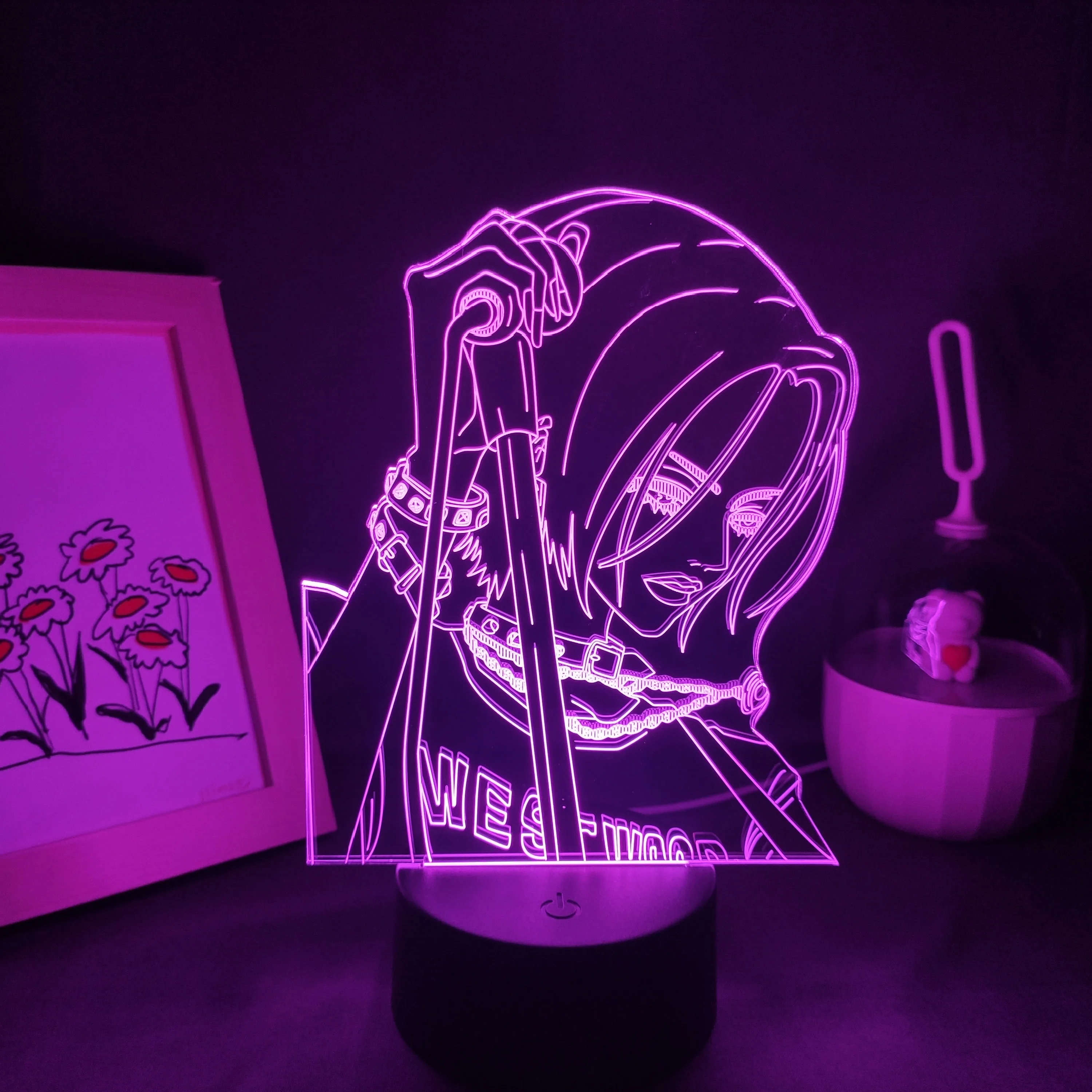 

Manga 3D Lava Lamp NANA Anime Figure Oosaki Nana Cute Girl LED Neon Battery RGB Neon Touch USB Night Light Table Desk Decoration