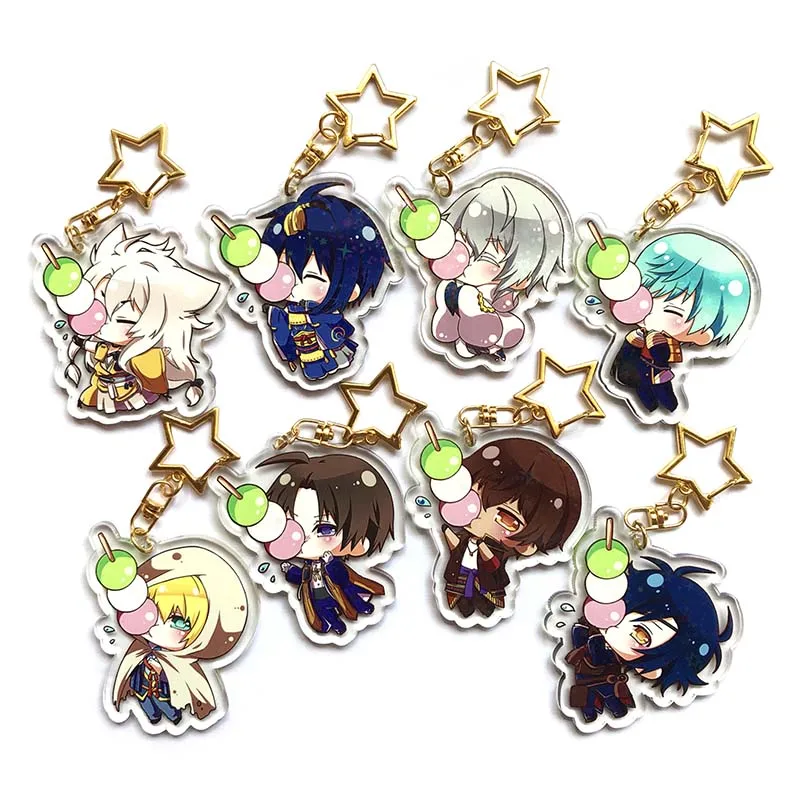 

Аниме Touken Ranbu Online акриловый брелок с фруктами, подставка с мультяшным рисунком Akitatoushirou, брелок с подвеской, подарки, косплей