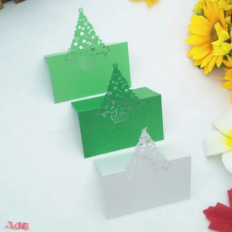 100 шт. лазерная резка форма дерева Рождественская вечеринка Свадьба Таблица