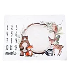 Детские ежемесячно одеяло веху фотографии одеяло для новорожденных Детское одеяло мягкий фланелевый банный халат с капюшоном с рисунком из мультфильма спальный для ванной для ползания