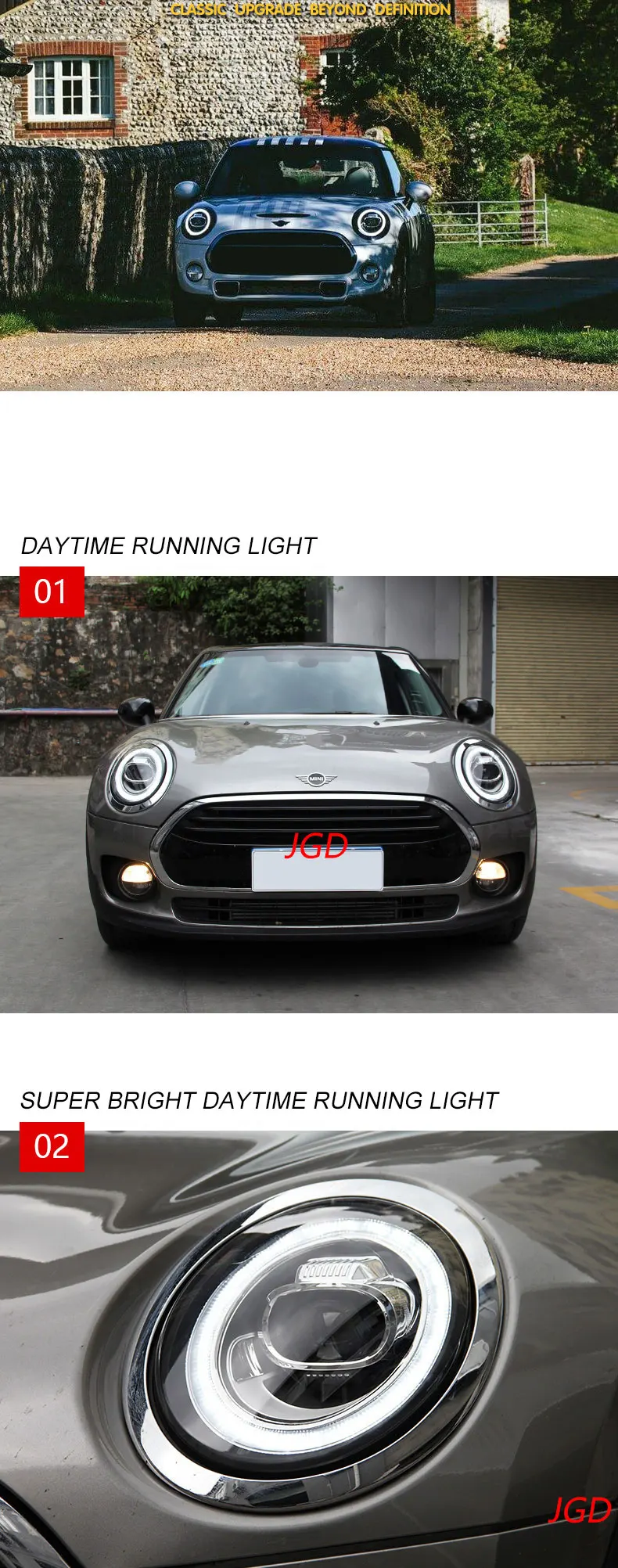 Автомобильный Стильный чехол для Mini F56 2013- cooper головной светильник s для F56 все светодиодный головной фонарь Angel eye светодиодный DRL передний светильник Bi-светодиодный объектив