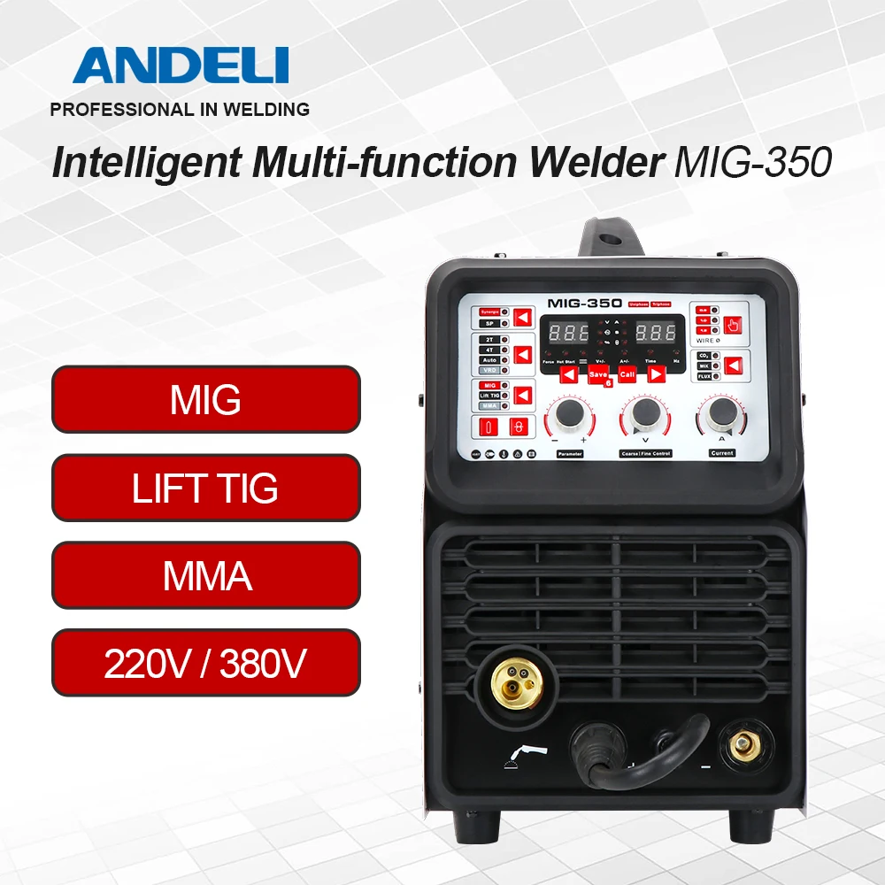 Сварочный аппарат ANDELI MIG 350 220 В/380 В сварочный MIG/LIFT TIG/MMA TIG|Приборы для MIG-сварки| |