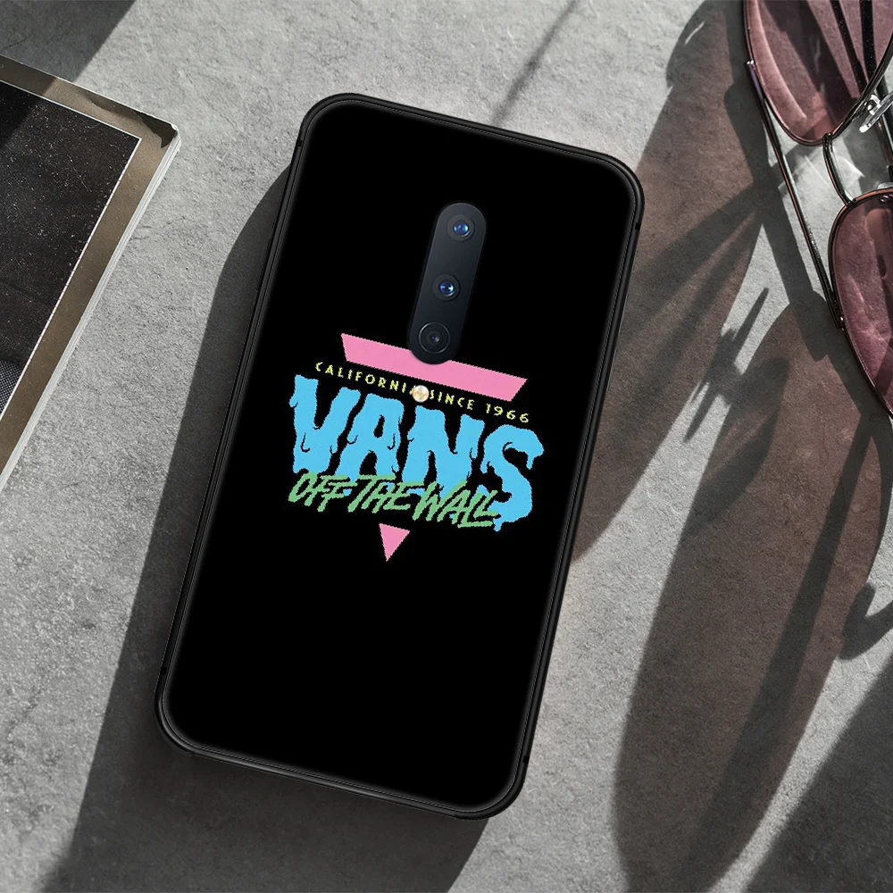 

American fashion brand VANS Phone Case Cover Hull For 1+ Oneplus 5T 6 6T 7 7Pro 7T 8 8Pro 8T black Prime Tpu Cell Painting Cover