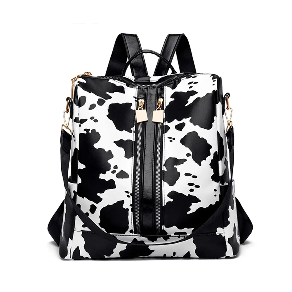 

2021 Leopard Design Ladies Backpack Casual Women's Shoulder Bags Multifunctional Women Travel Bag Laptop Bags Mochilas De Mu