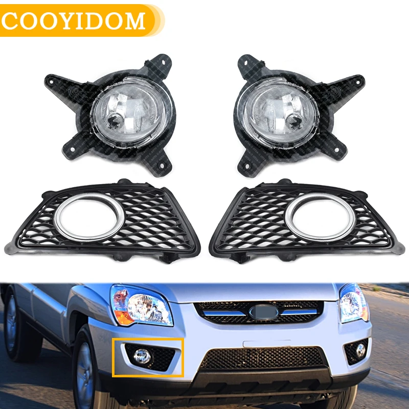 Передний бампер противотуманный светильник фара для вождения рамка Накладка KIA