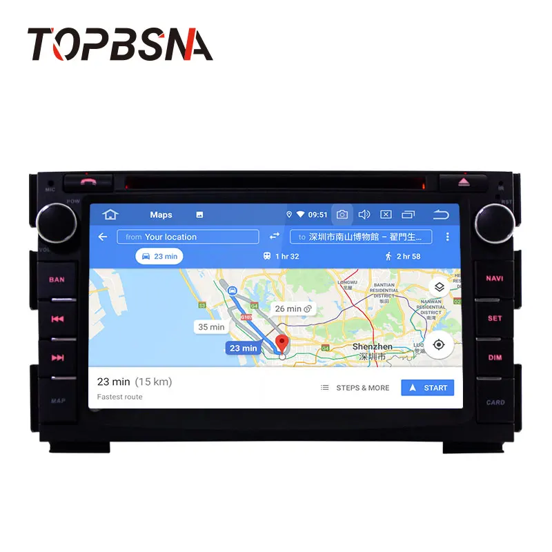 Автомобильный мультимедийный DVD плеер TOPBSNA Android 10 для KIA Ceed 2009 2012 GPS навигация 2 din