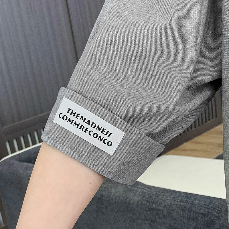 

DYB&ZACQmen's wear DK uniform style casual suit coat loose trendy handsome A black jacket big size blazer male autumn new XL-3XL