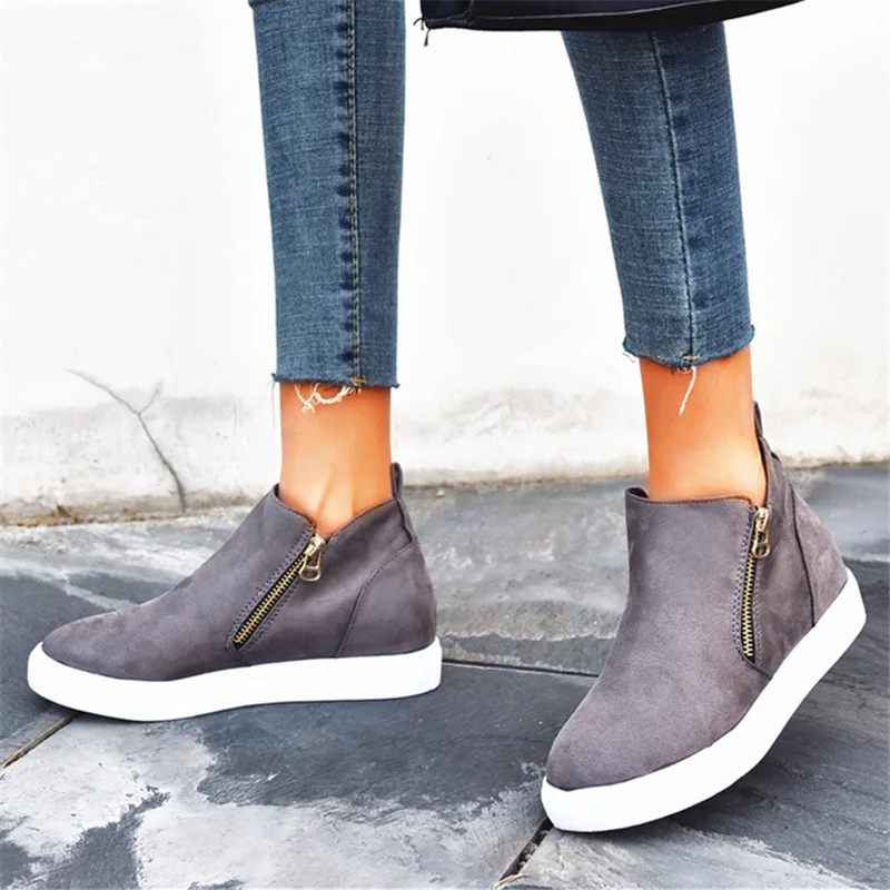 Женские ботильоны с вулканизированной подошвой повседневные кроссовки высокие