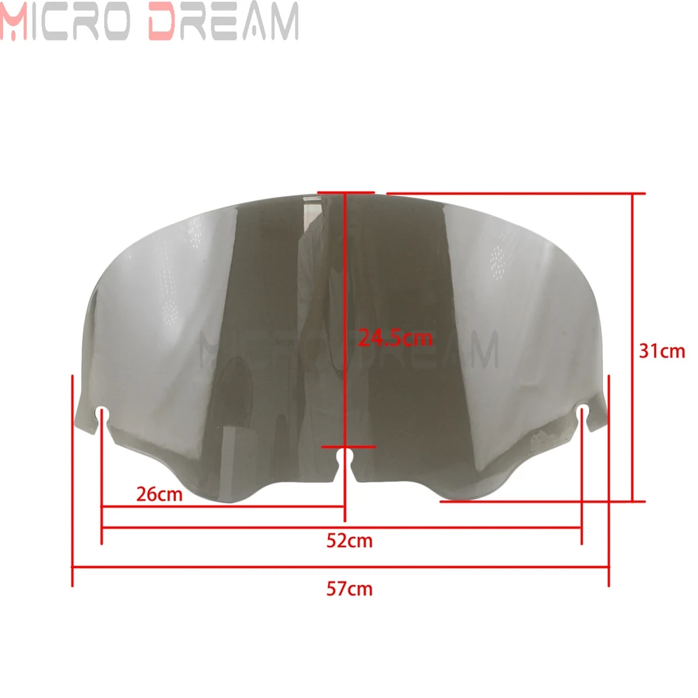 Лобовое стекло для мотоцикла 10 ''летучая мышь Harley Electra Street Glide Touring FLH Ultra Classic CVO