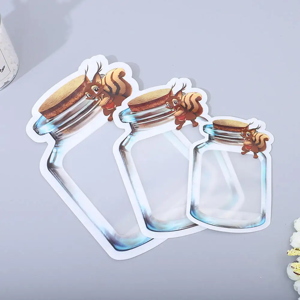 

10pcs Reusable Jar Bottles Bags Nuts Candy Bag Waterproof Zip Bags