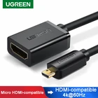 Адаптер Ugreen Micro HDMI 4K60 Гц, для Raspberry Pi 4, GoPro, разветвитель микрокабеля