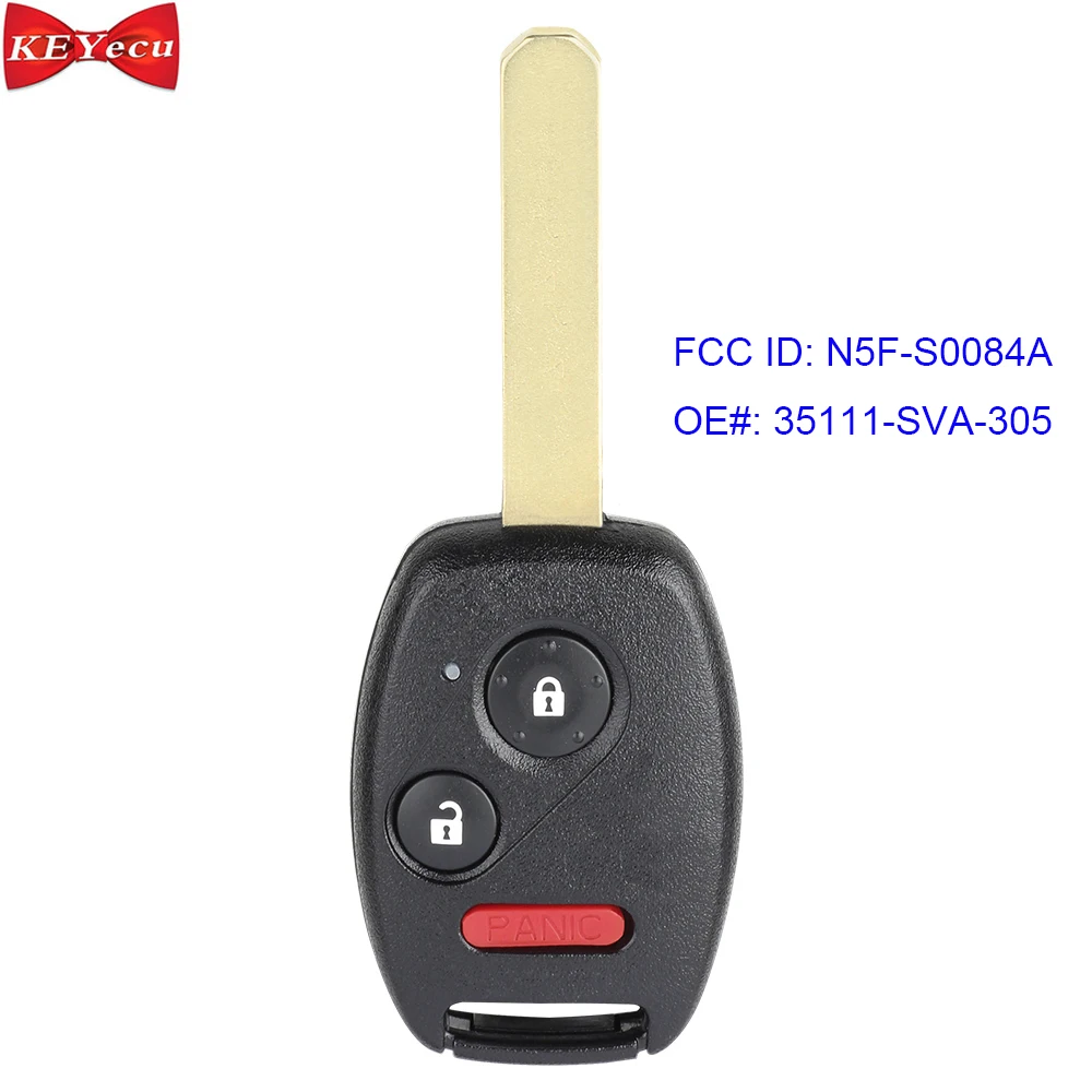 KEYECU для Honda Civic 2006 2007 2008 2009 2010 2011 2012 Odyssey 2011 2012 2013 дистанционный ключ брелок N5F-S0084A