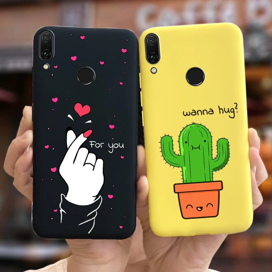 Чехол для Huawei Y9 2019 стильный чехол с рисунком конфет мягкий силиконовый Y 9 чехлы из