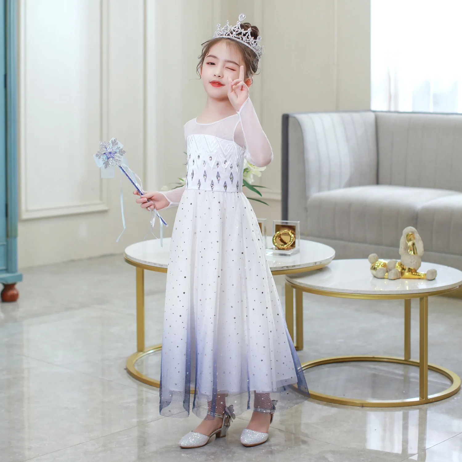 Новинка 2020 года Летние платья для девочек Детские костюмы принцессы Анны и Эльзы