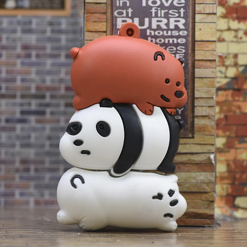 Panda Флешка 128 ГБ 256 ГБ USB мультяшка флэш-накопитель 64 ГБ 32 ГБ 16 ГБ 8 ГБ 4 ГБ карта памяти животного realy емкость флеш-накопитель