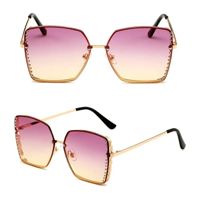 Модные женские солнцезащитные очки бескаркасные очаровательные индивидуальные