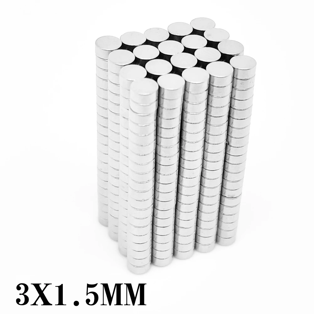 

100/200/500/1000/2000/5000PCS 3x1.5 Powerful Magnets N35 Small Round Permanent Magnet 3x1.5mm Neodymium Magnet Strong 3*1.5