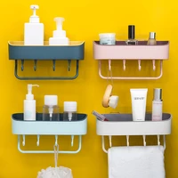 shelf wall mount drainable storage shower shelf organizer bathroom accessories removable storage rack for kitchen hook up