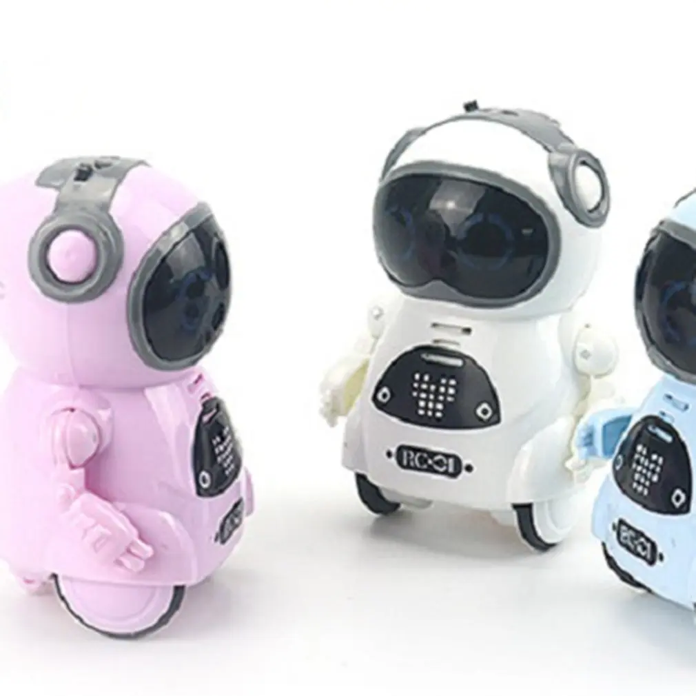 

2022 Pocket RC Robot Talking Interactive Dialogue Voice Recognition Record Singing Dancing Telling Story Mini RC Robot Toys Gift