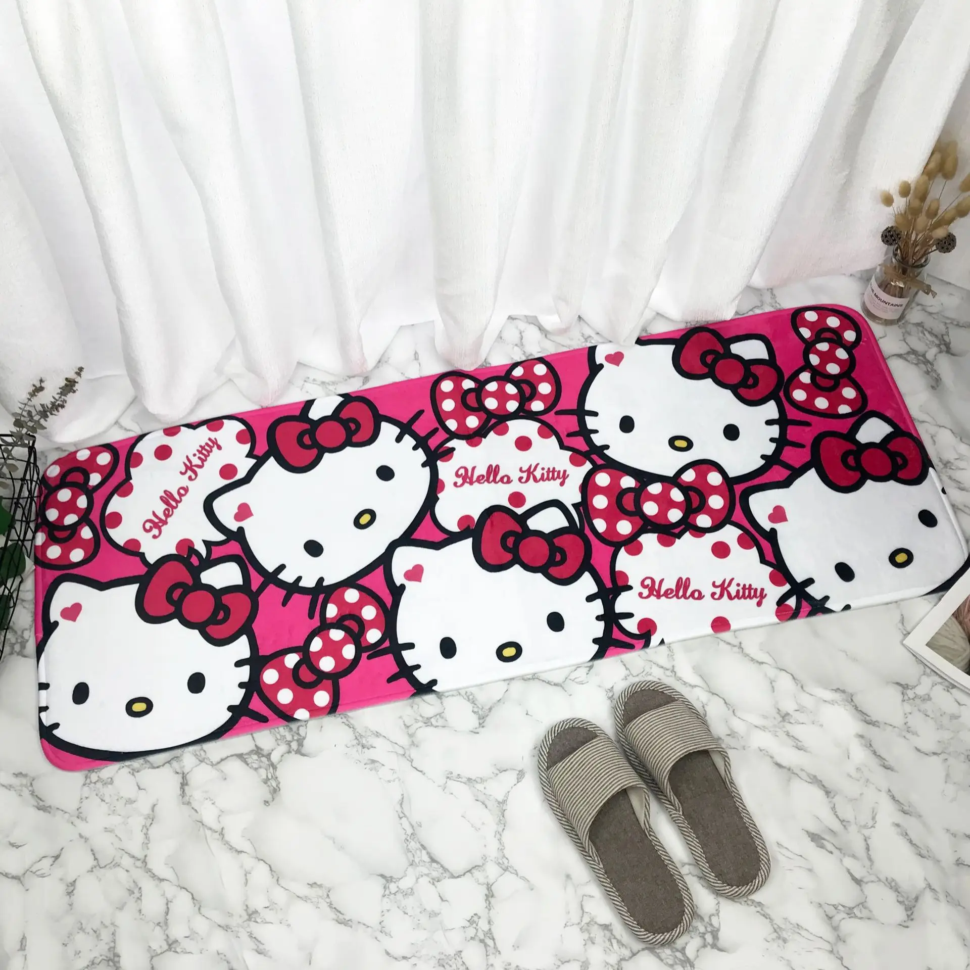 holle kitty floor mat fare velvet memory cotton childrens cartoon carpet absorbent footmat bathroom non slip carpet 45120 1pc free global shipping