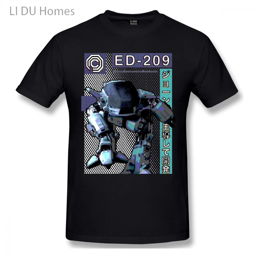 

LIDU Robocop ED-209 T Shirt Plus Size Cotton Crewneck Short Sleeve Men T Shirt