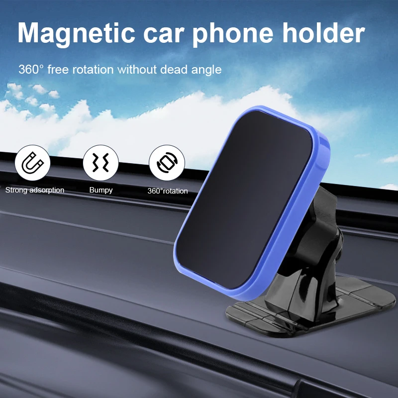 

Paste Magnetic Car Holder 360 Rotation Mobile Phone Stand Support Magnet Air Vent Cellphone GPS Mount Bracket For iPhone Samsung