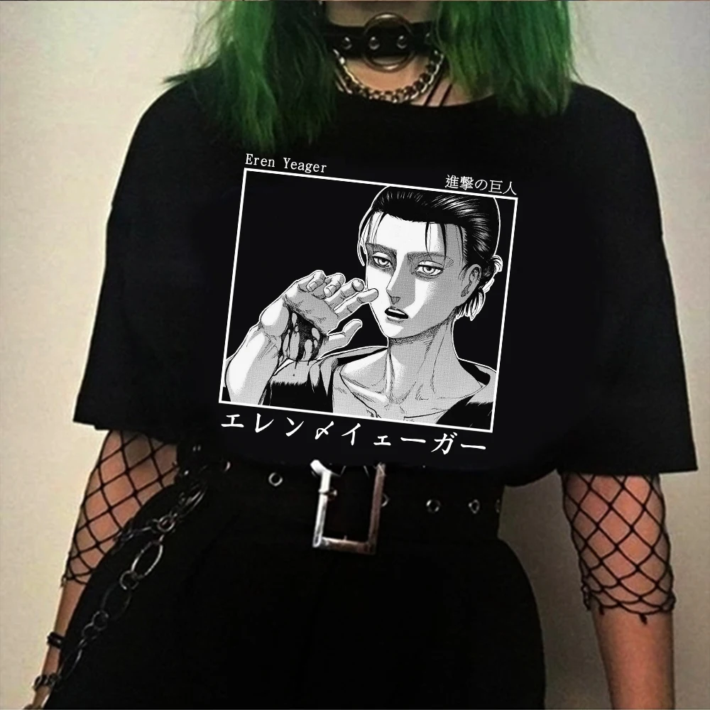 

Attack on Titan T Shirt Anime Eren Yeager Printed Short Sleeve Casual Harajuku Tee T-shirt Tops Unisex Tee
