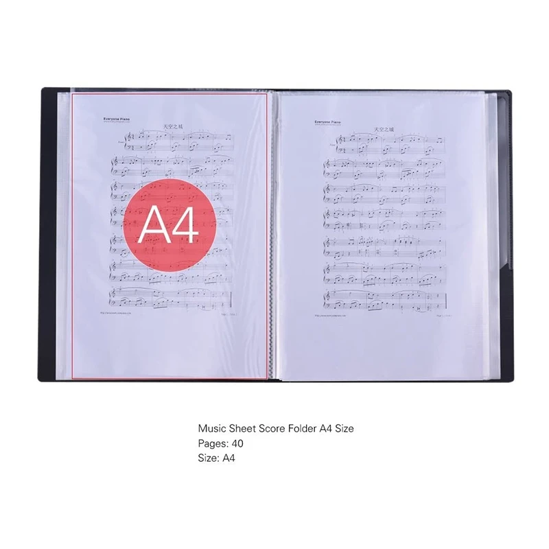 

Music File Folder Loose Leaf Music Folder Paper Document Music Theme for Piano Wind Band Organ File or More Occasions