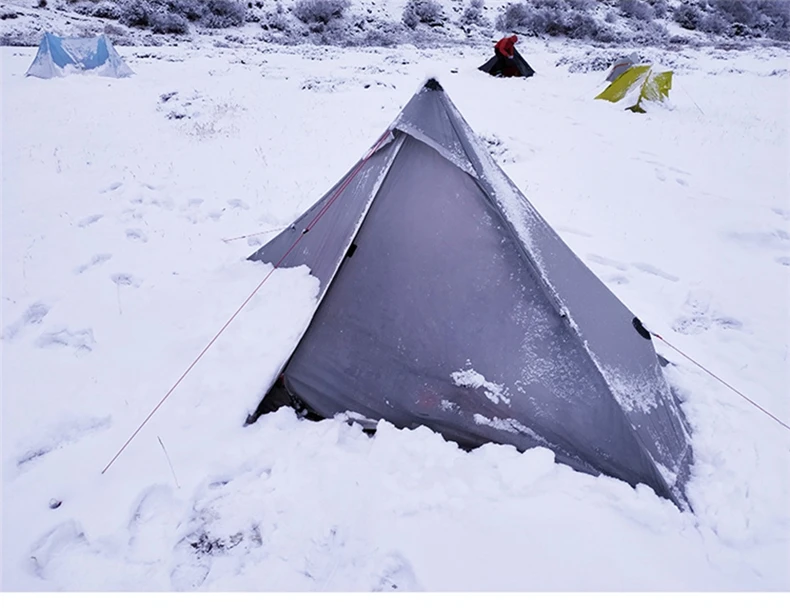 3F UL gear Одноместный безротовый тент 20D силиконовый Водонепроницаемый Сверхлегкий 3 сезона для кемпинга и пеших прогулок Lanshan 1 Pro