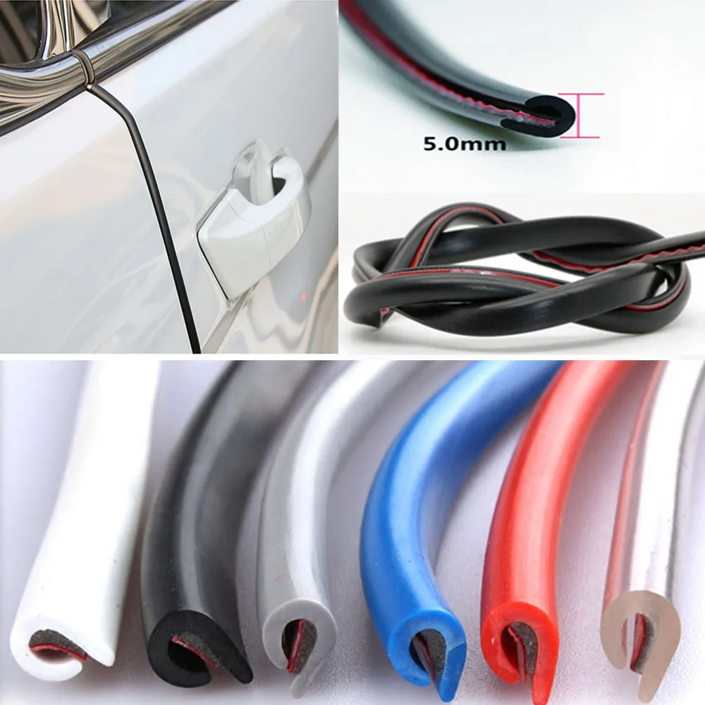 

2M/4M/8M U Type Universal Car Door Edge Guards Trim Rubber Scratch Protector Strip Moulding Protection Strips for Car Vehicle