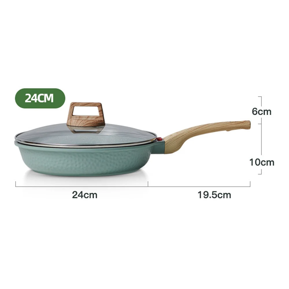 

Maifan Stone Frying Pan Egg Frying Pan Flat Bottom Pan Cooking Supplies (24cm)