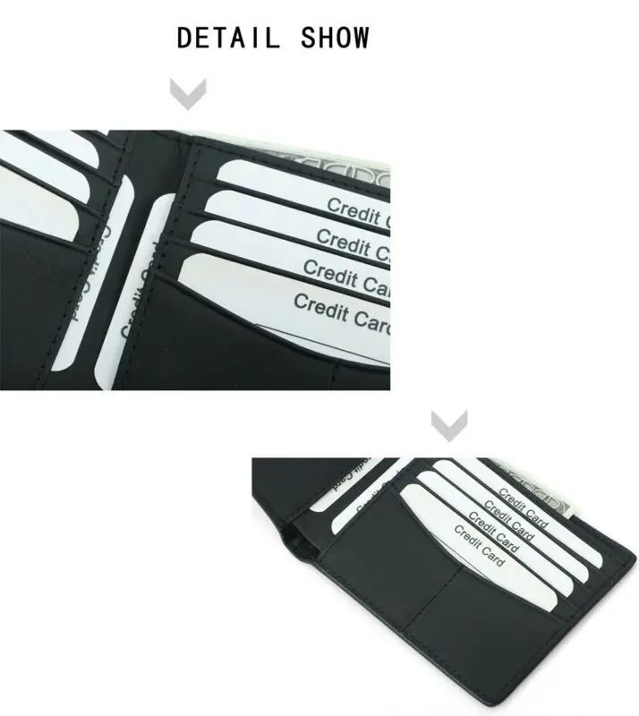 Мужской кожаный бумажник дизайнерский безопасный Бесконтактный RFID кошелек с