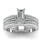Классическое женское кольцо, обручальные кольца с белыми кристаллами и кубиками, обручальные кольца, Подарок на годовщину вечерние ринку, ювелирные изделия для девушек, аксессуары