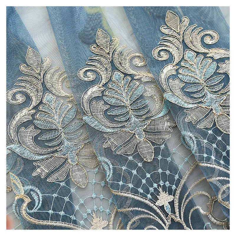 

Custom European Style Curtains Chenille Blackout Curtains for Living Room Bedroom Luxury Villa Rope Embroidered Curtains Valance